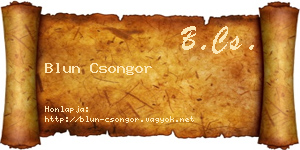 Blun Csongor névjegykártya